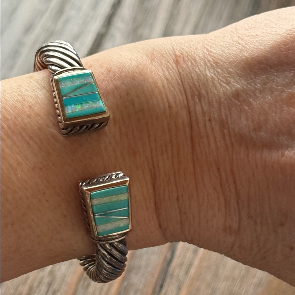 Silver and Turquoise Bracelet - Picture 7 of 13